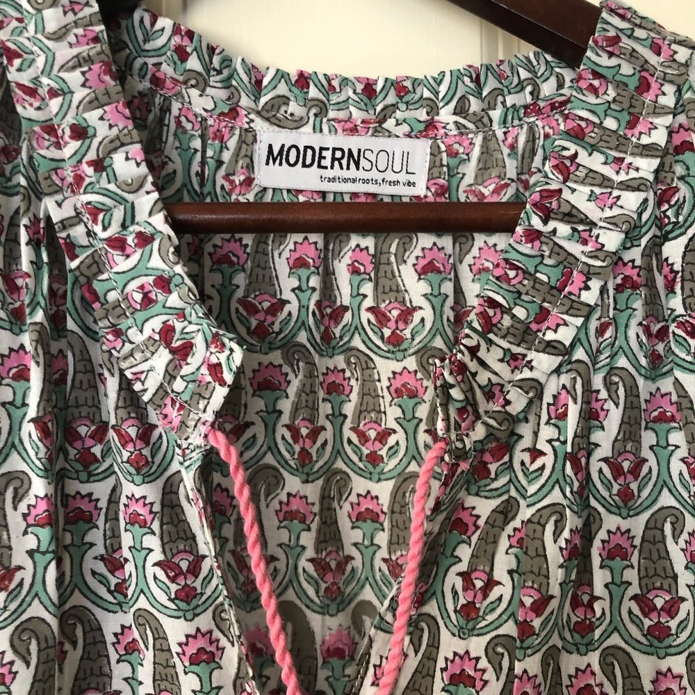 NWT Cotton Thistle Print Mini Ruffle Dress from The Impeccable Pig
